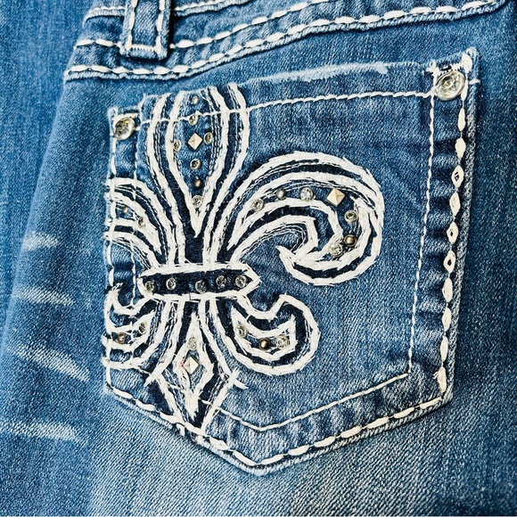 Miss Me jeans JP51095K-2 Skinny jeans embellished distressed women size 28 - Picture 10 of 12